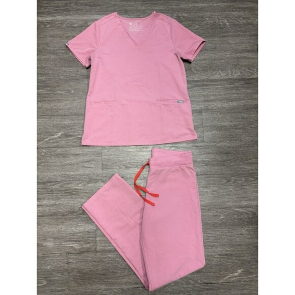 Figs Technical Collection Pink Casma Scrub Set Top & Bottom Size Small